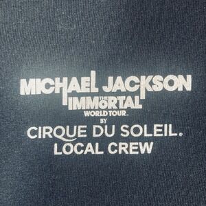 Michael Jackson Immortal Cirque Du Soleil local crew Adult T-shirt XL Black